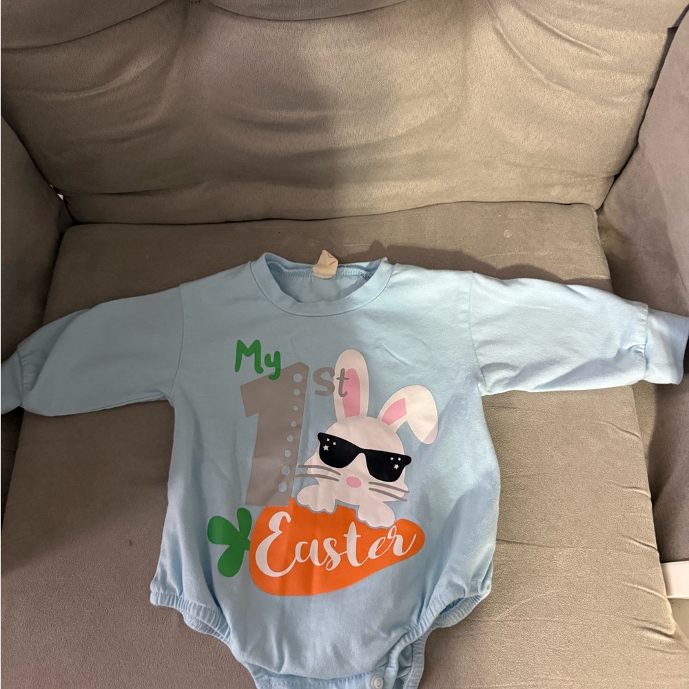 The NEW Boutique Blue Easter Bunny Bodysuit